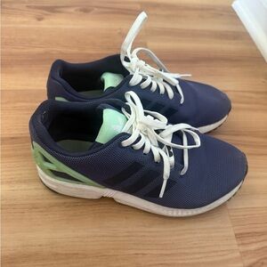 Adidas Blue and Light Green Running Shoes
